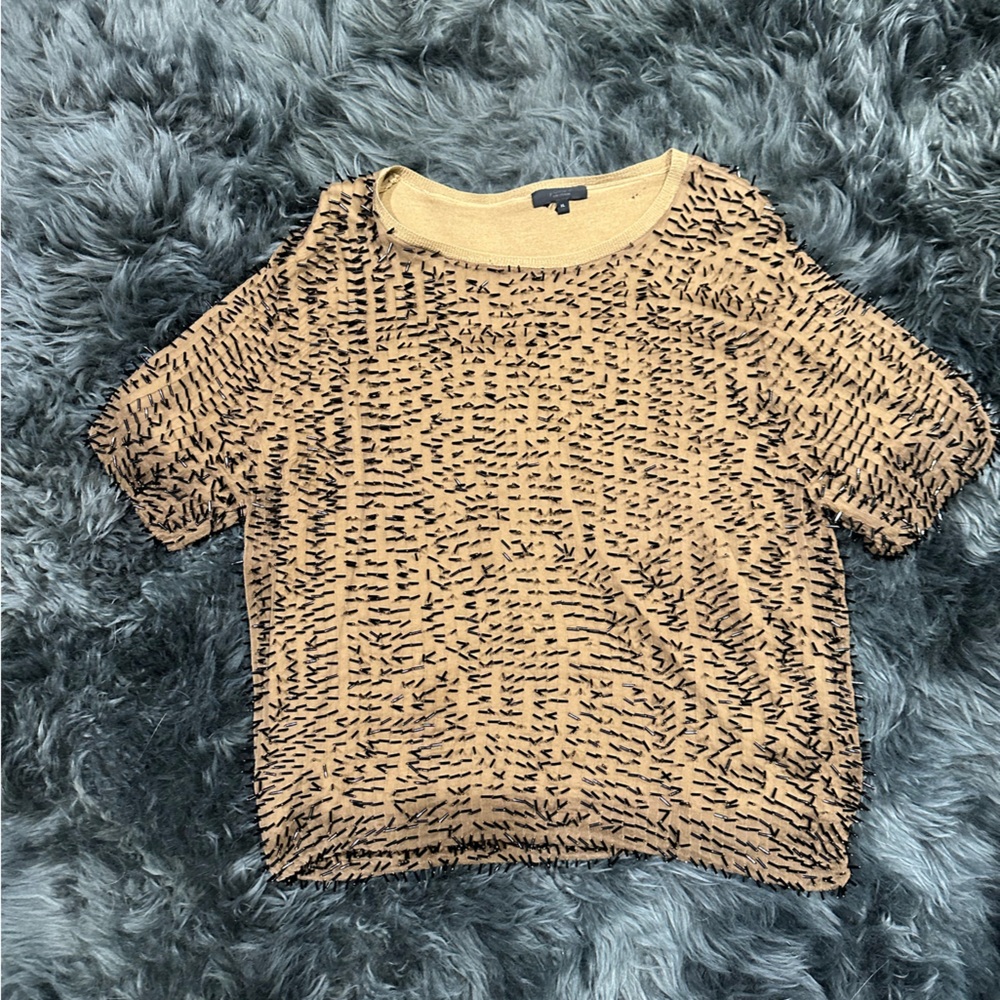 J Crew Collection beaded knit top